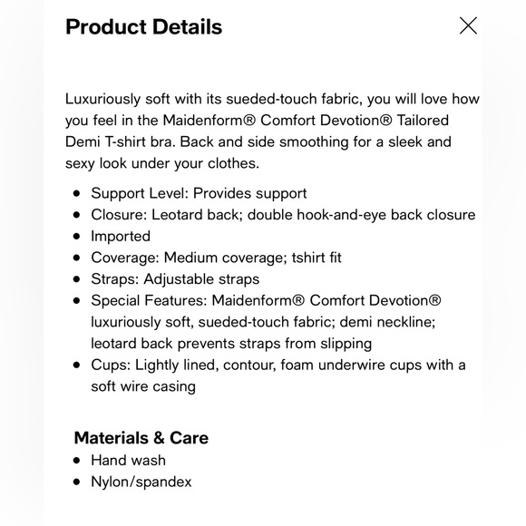 Maidenform Bra Size 36C Nude - Picture 9 of 11